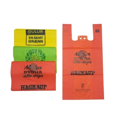 Bolsa de compras biodegradable camiseta